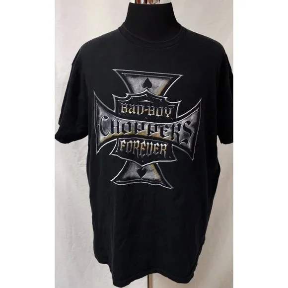 Choppers Forever Biker Moto T-shirt en coton pour homme, Noir , L